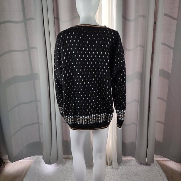 GFC Black, Brown, White Vintage Retro Oversize Men’s Sweater Large (Estimated) - Picture 3 of 11